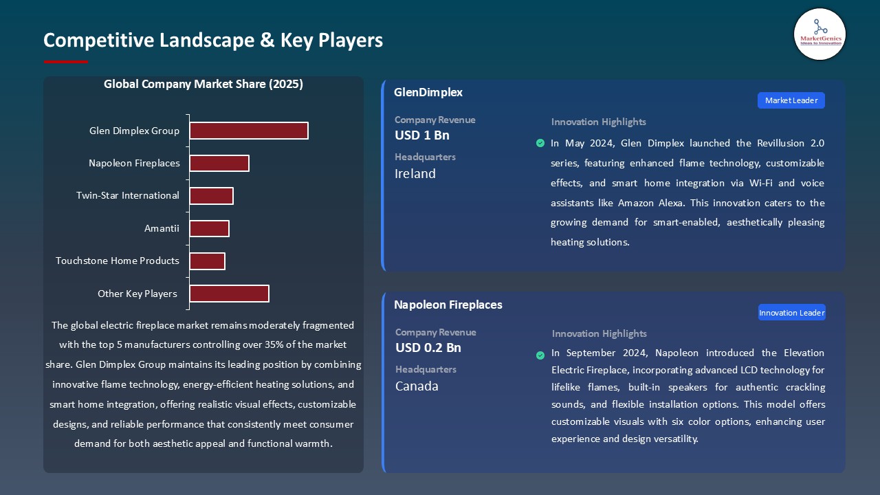 Electric Fireplace Market_Competitive Landscape & Key Players