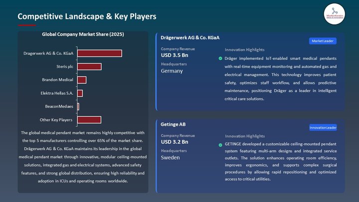 Medical Pendant Market Competitive Landscape & Key Players