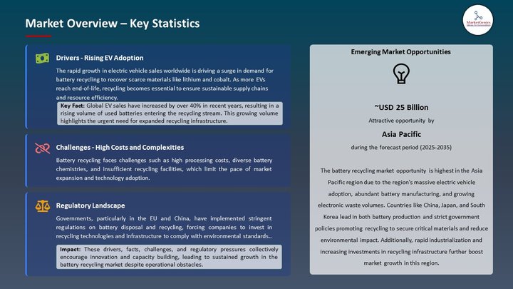 Battery Recycling Market Market Overview – Key Statistics
