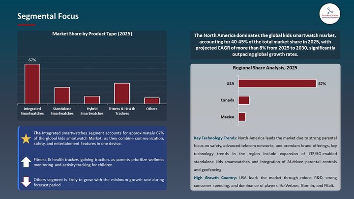 Kids Smartwatch Market Segmental Focus