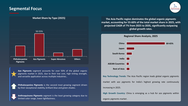 Organic Pigments Market -Segmental Focus