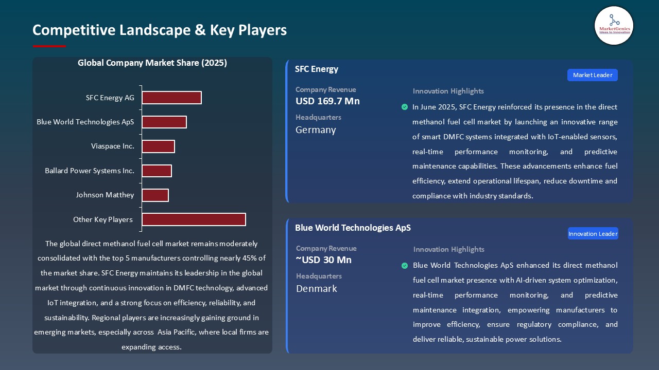 Direct Methanol Fuel Cell Market_Competitive Landscape & Key Players