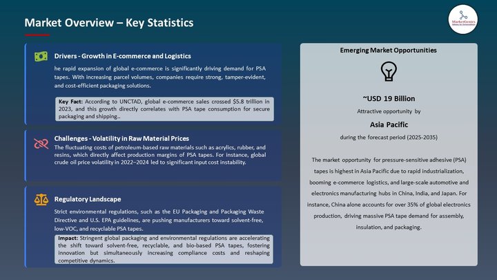 Pressure Sensitive Adhesive Tapes Market Market Overview – Key Statistics