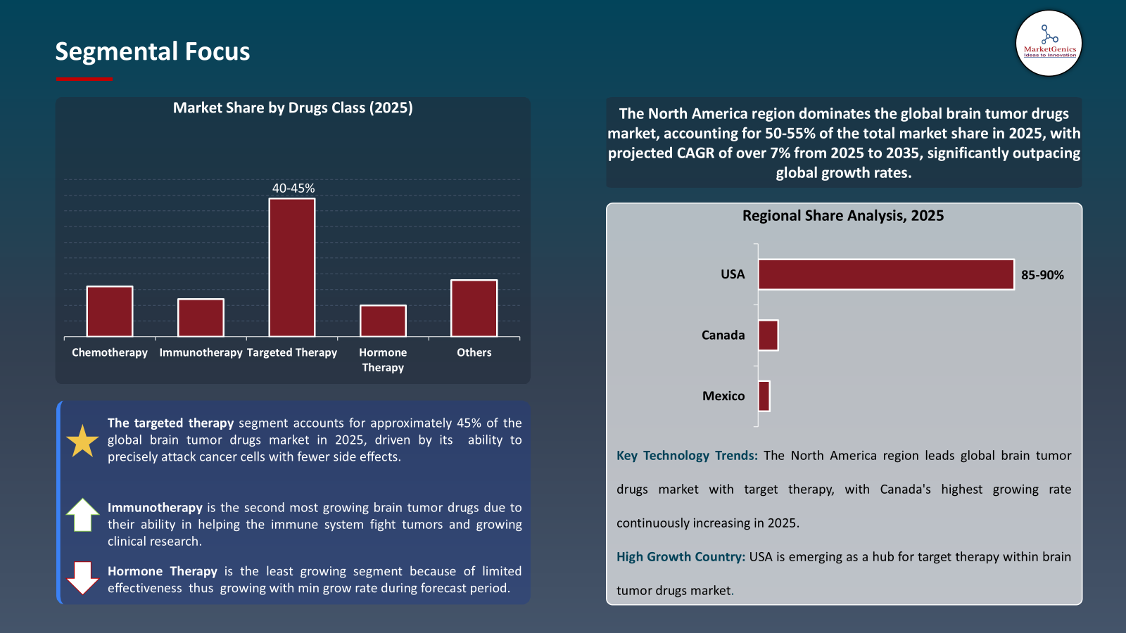 Brain Tumor Drugs Market -Segmental Focus