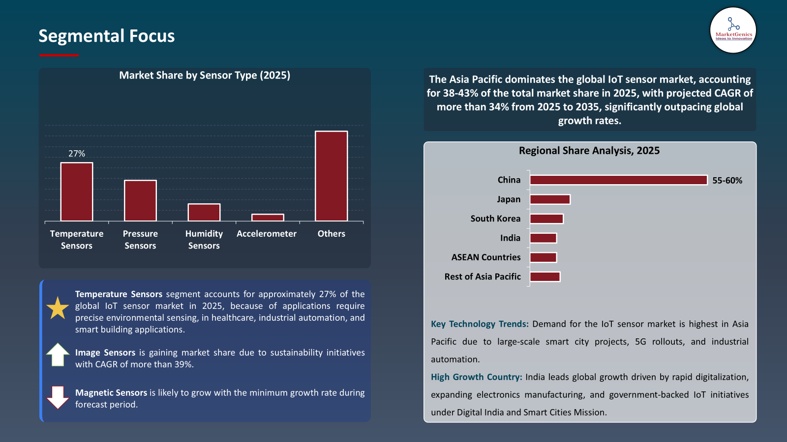 IoT Sensor Market -Segmental Focus