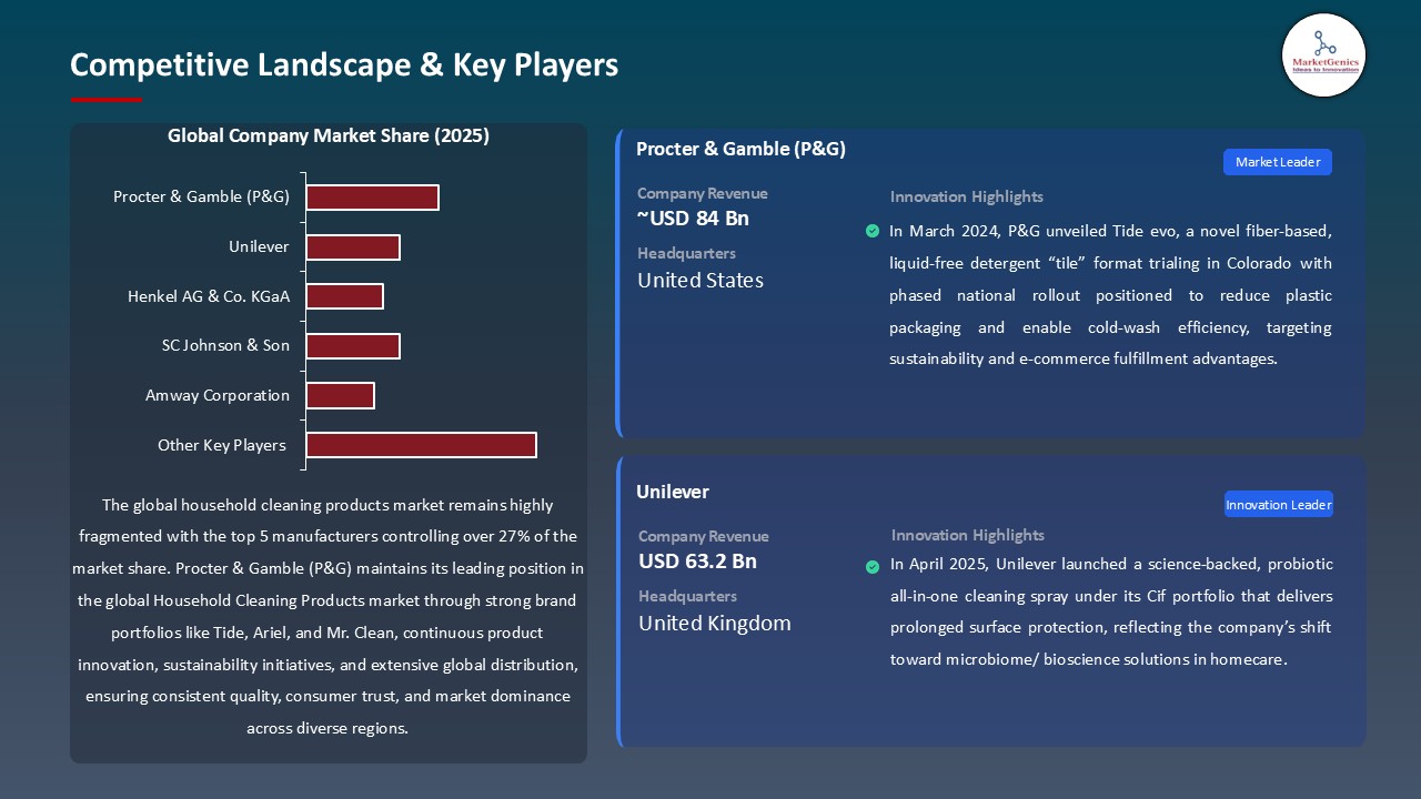Household Cleaning Products Market_Competitive Landscape & Key Players