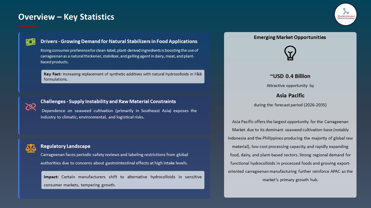Global Carrageenan Market 2026-2035_Overview – Key Statistics