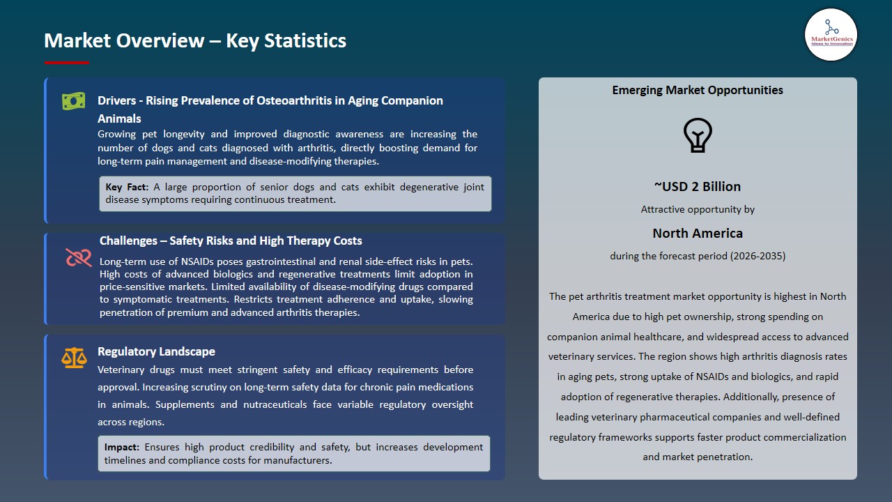 Pet Arthritis Treatment Market 2026-2035_Overview – Key Statistics