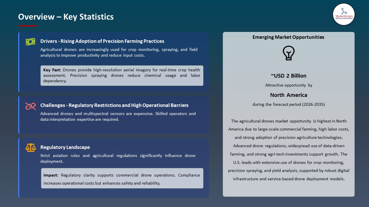 Global Agricultural Drones Market 2025-2035_Overview – Key Statistics