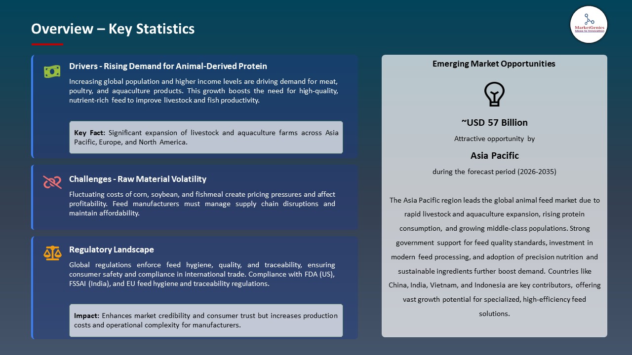Global Animal Feed Market 2026-2035_Overview – Key Statistics