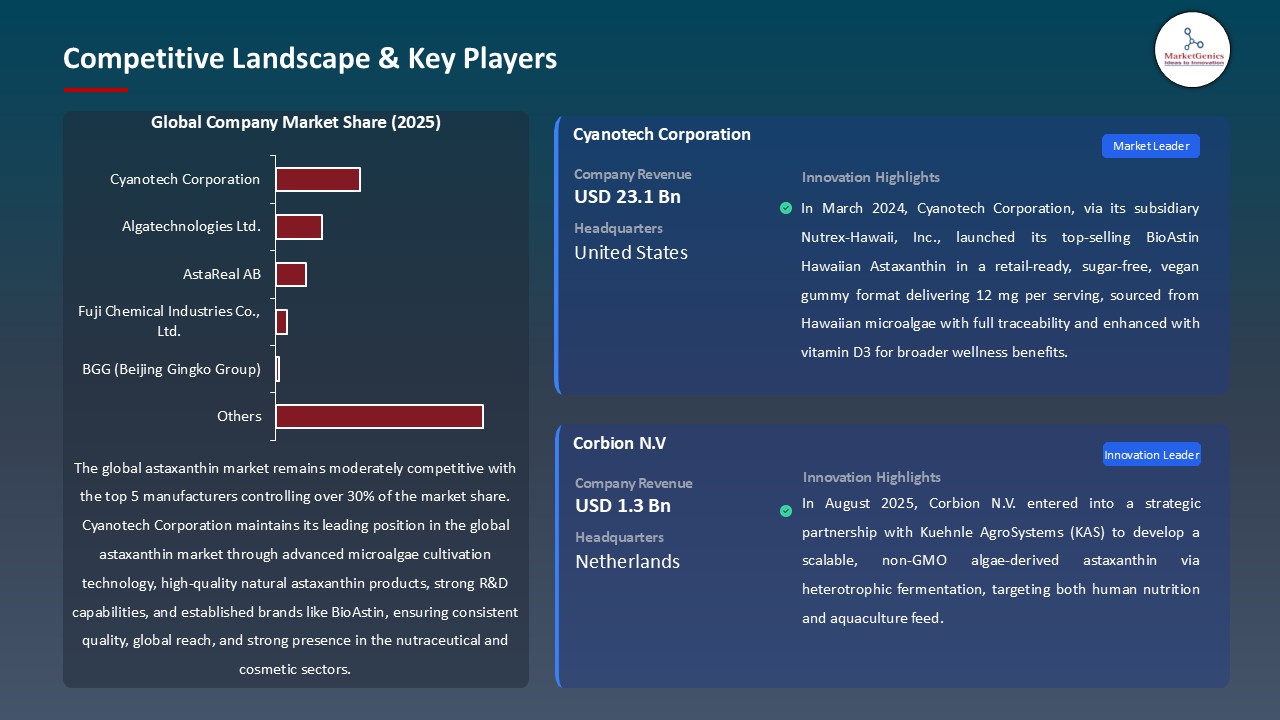 Astaxanthin Market_Competitive Landscape & Key Players