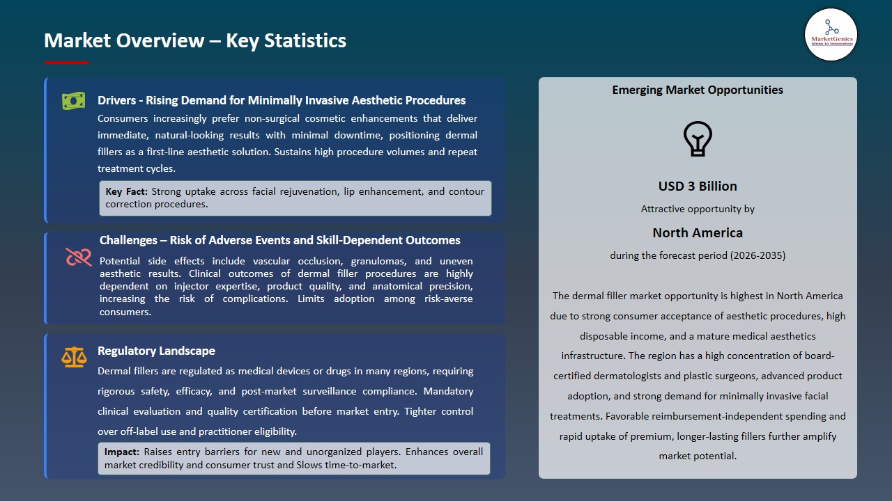 Dermal Filler Market 2026-2035_Overview – Key Statistics