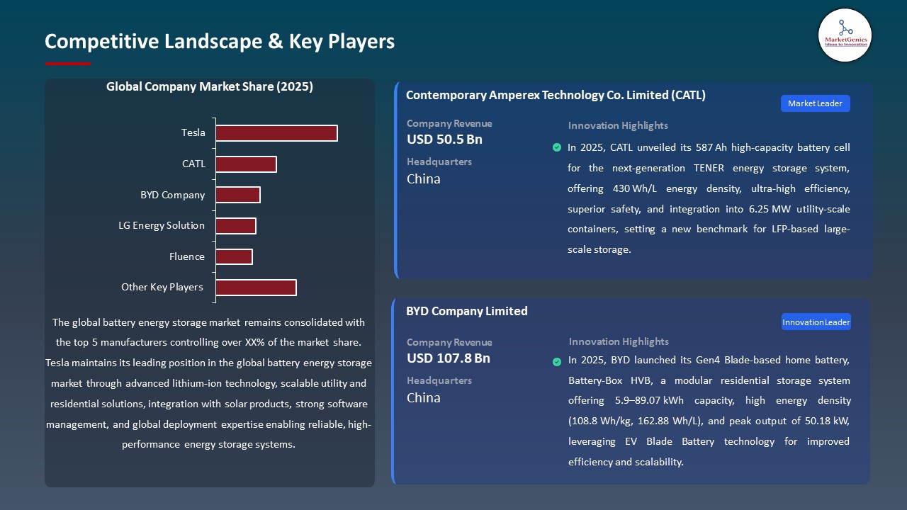 Global Battery Energy Storage Market 2026-2035_Competitive Landscape & Key Players