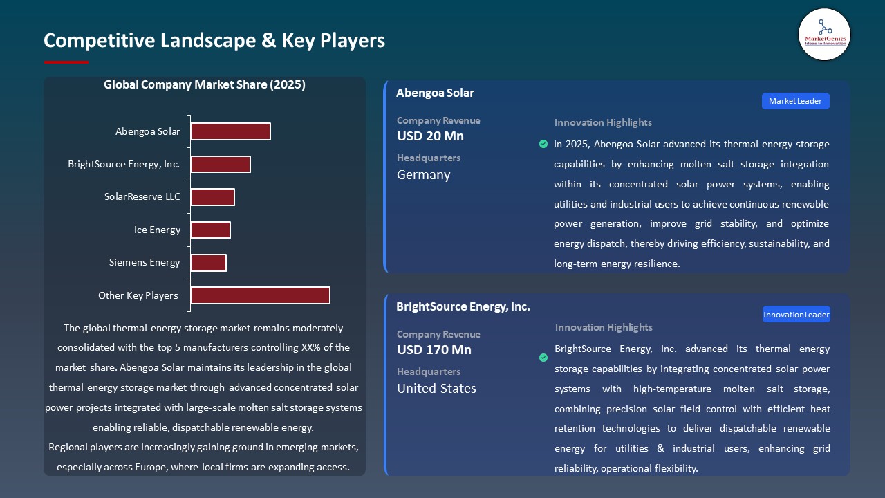 Global Thermal Energy Storage Market 2025-2035_Competitive Landscape & Key Players