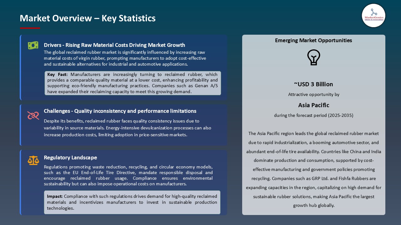 Reclaimed Rubber Market_Overview – Key Statistics