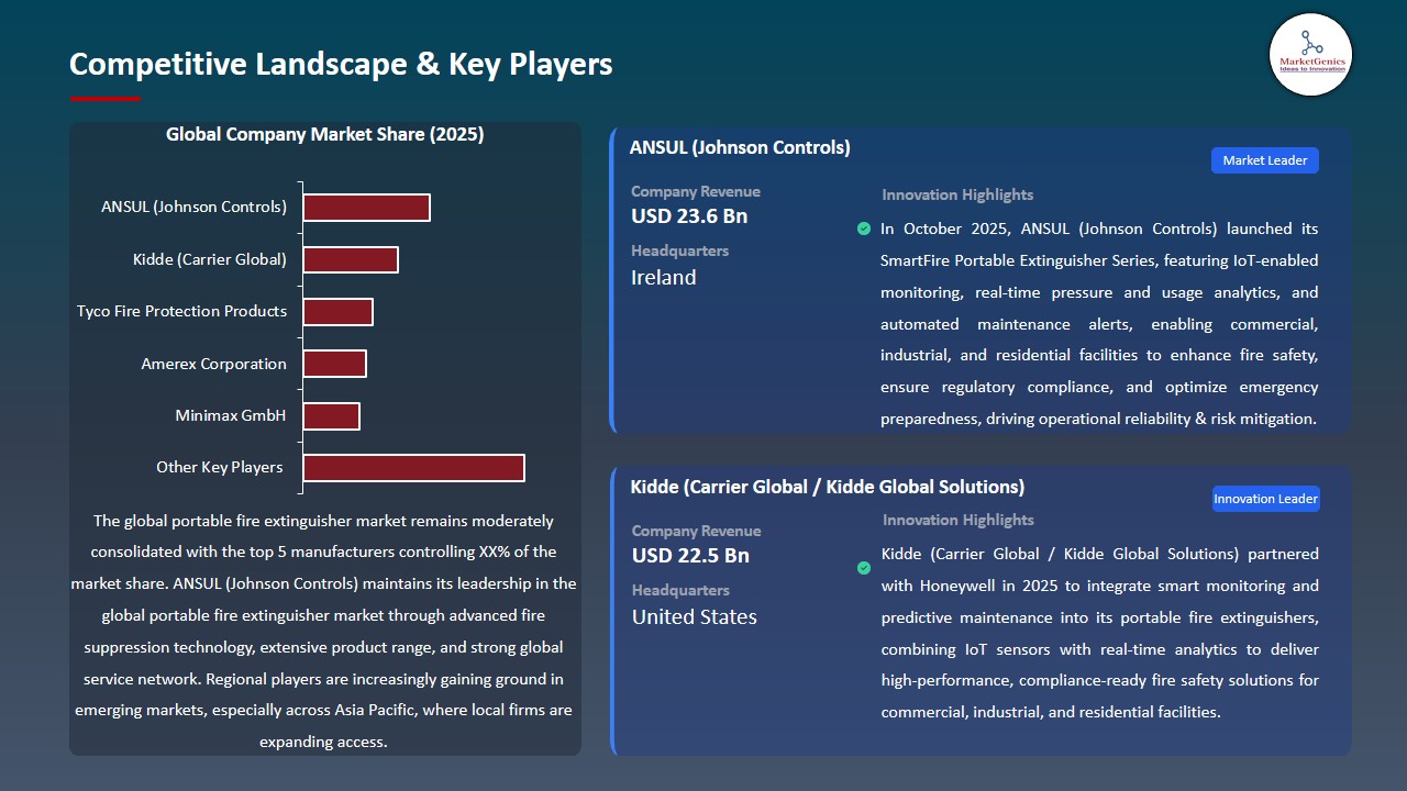 Portable Fire Extinguisher Market 2026-2035_Competitive Landscape & Key Players