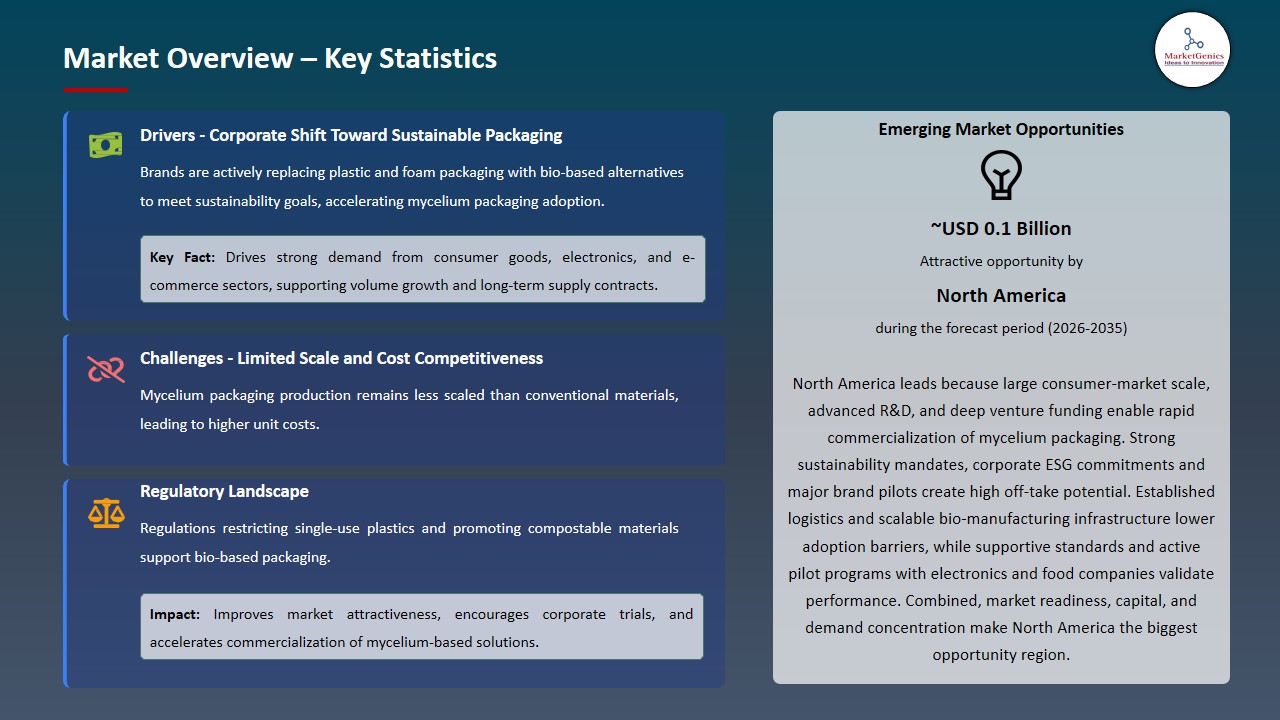 Mycelium-Based Packaging Materials Market 2026-2035_Overview – Key Statistics